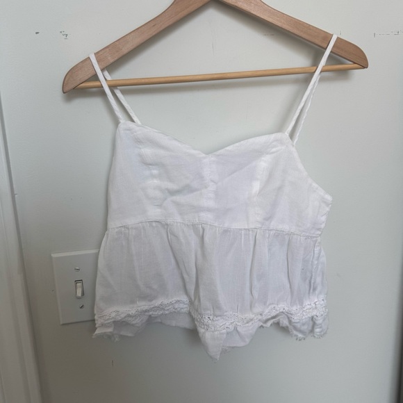 Aerie White Eyelet Peplum Cami – Prairie Romance | Size XS - Picture 2 of 5